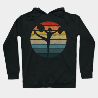 Cheerleader Silhouette On A Distressed Retro Sunset product Hoodie